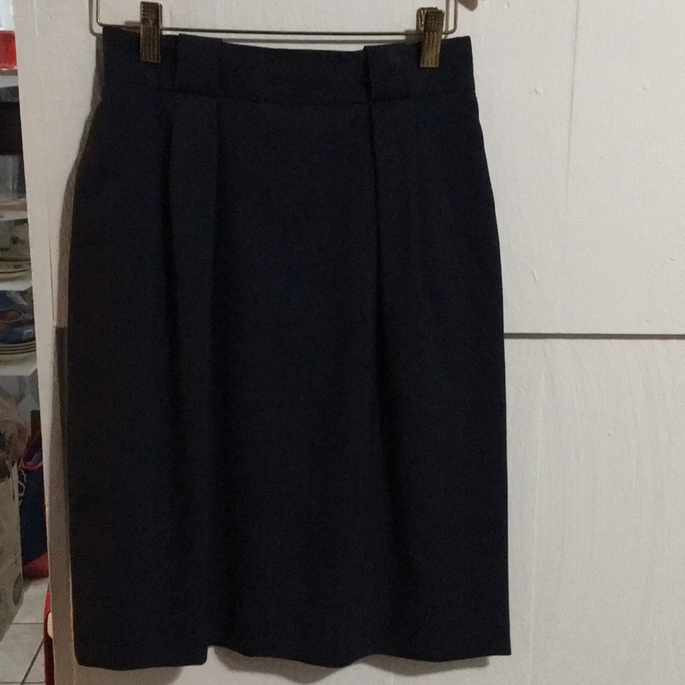 Navy wool skirt
